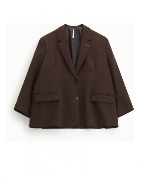 Imperial Femme blazer oversized en drap Chocolat