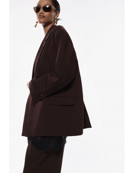 Imperial Femme blazer oversized en drap Chocolat