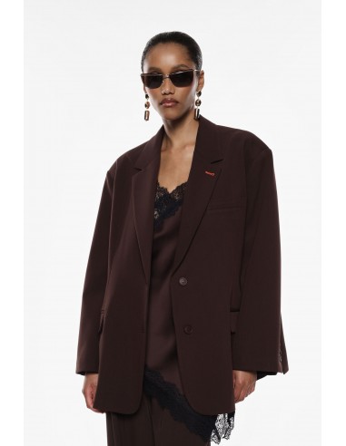 Imperial Femme blazer oversized en drap Chocolat