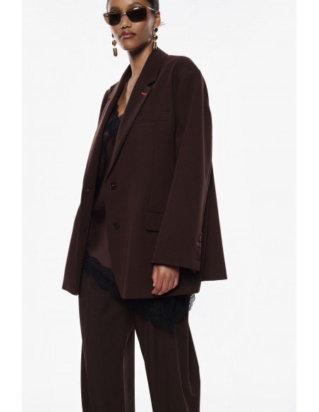 Imperial Femme blazer oversized en drap Chocolat