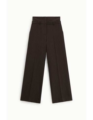 Imperial Femme pantalon palazzo en drap Chocolat rayé