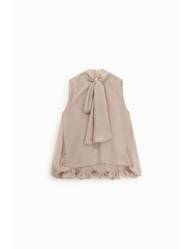 Imperial Femme Blouse sans manches en voile Rose Poudre