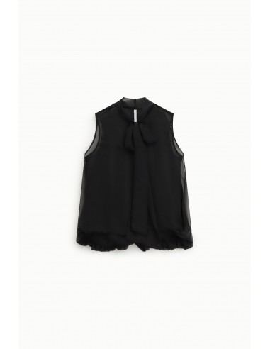 Imperial Femme Blouse sans manches en voile Coloris Noir