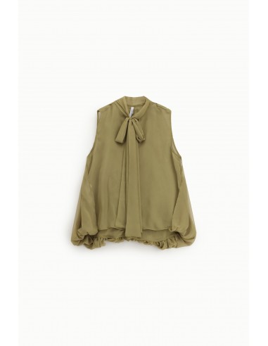 Imperial Femme Blouse sans manches en voile Coloris Olive