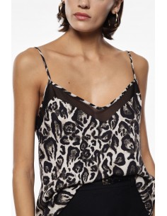 Imperial Femme Caraco imprimé leopard Imperial Femme Caraco imprimé leopard
