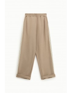 Imperial Femme Pantalon de jogging Beige a Galon rayé Imperial Femme Pantalon de jogging Beige a Galon rayé