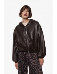 Imperial Femme Blouson oversize Chocolat a capuche Imperial Femme Blouson oversize Chocolat a capuche