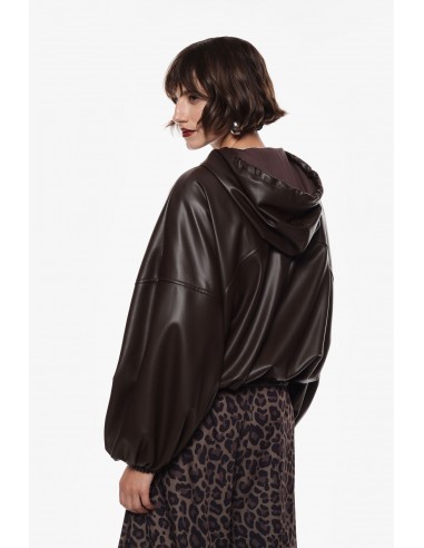 Imperial Femme Blouson oversize Chocolat a capuche