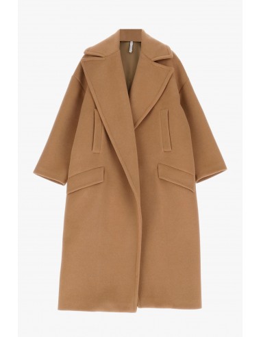 Imperial Femme, maxi manteau, Camel, forme oversize a revers larges