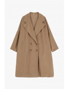 Imperial Femme manteau camel boutonnage croisé coupe oversize Imperial Femme manteau camel boutonnage croisé coupe oversize