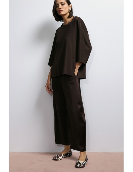 Imperial Femme Pantalon Balloon en jersey chocolat