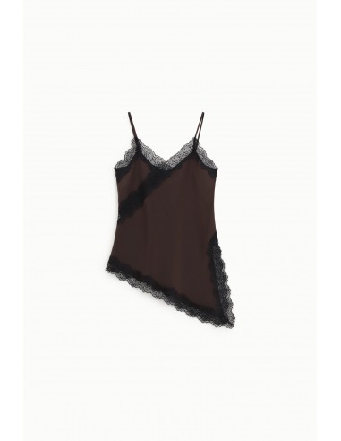 Imperial Femme Deabrdeur asymetrique chocolat et dentelle
