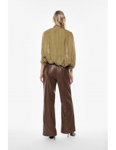 Imperial Femme Pantalon en cuir vegan coloris Tabac Imperial Femme Pantalon en cuir vegan coloris Tabac