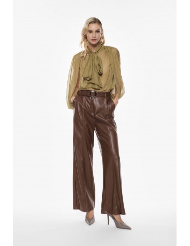 Imperial Femme Pantalon en cuir vegan coloris Tabac Imperial Femme Pantalon en cuir vegan coloris Tabac
