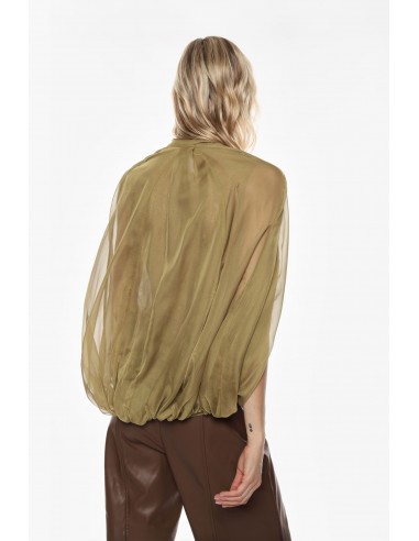 Imperial Femme Blouse sans manches en voile Coloris Olive