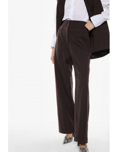 Imperial Femme pantalon à double taille Chocolat Rayé