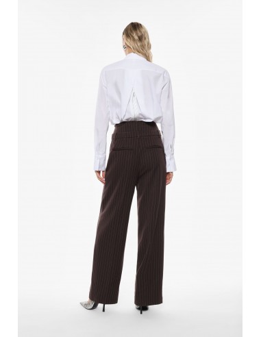 Imperial Femme pantalon à double taille Chocolat Rayé