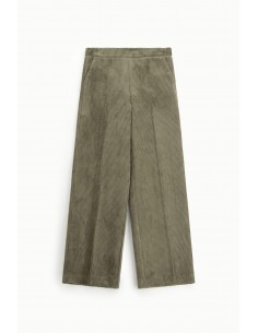 Imperial Femme pantalon Kaki forme Palazzo en velours cotelé Imperial Femme pantalon Kaki forme Palazzo en velours cotelé