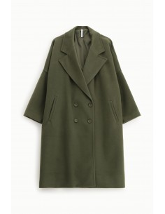 Imperial Femme manteau Kaki boutonnage croisé coupe oversize Imperial Femme manteau Kaki boutonnage croisé coupe oversize