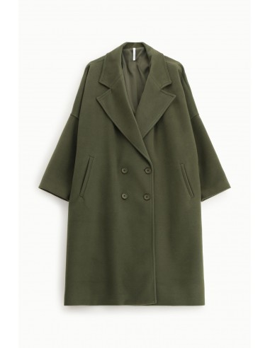 Imperial Femme manteau Kaki boutonnage croisé coupe oversize