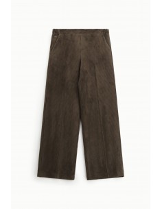 Imperial Femme pantalon Chocolat forme Palazzo en velours cotelé Imperial Femme pantalon Chocolat forme Palazzo en velours cotelé