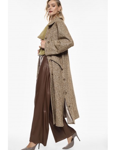 Imperial Femme Manteau Long en Tweed