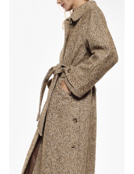 Imperial Femme Manteau Long en Tweed