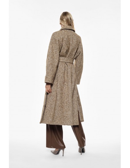 Imperial Femme Manteau Long en Tweed