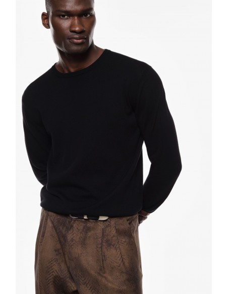 Imperial Homme pull à col rond en coton et cachemire