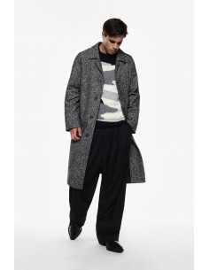 Imperial Homme Manteau oversized noir chiné Imperial Homme Manteau oversized noir chiné