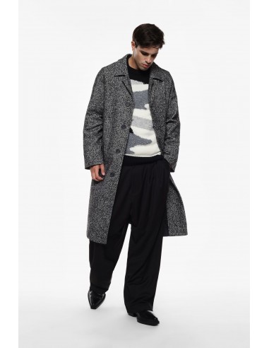 Imperial Homme Manteau oversized noir chiné