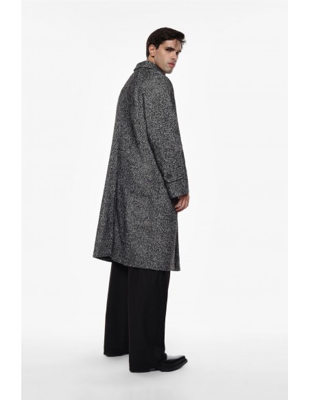 Imperial Homme Manteau oversized noir chiné