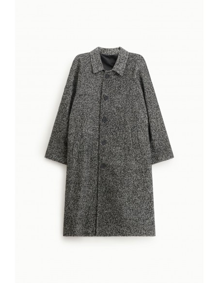 Imperial Homme Manteau oversized noir chiné