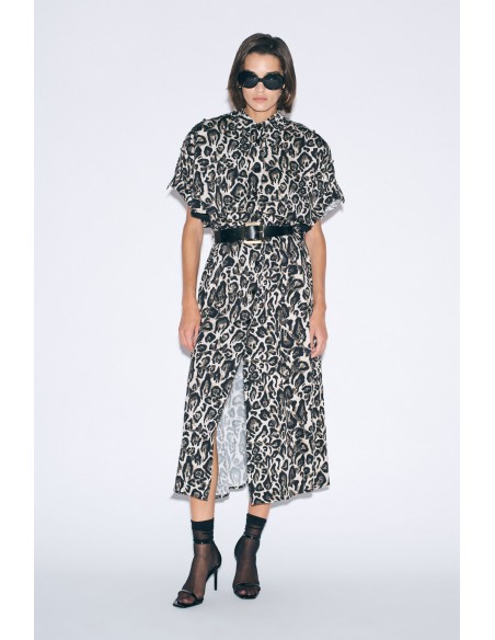 Imperial Femme Robe chemise motif leopard