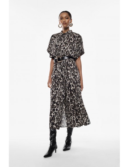 Imperial Femme Robe chemise motif leopard