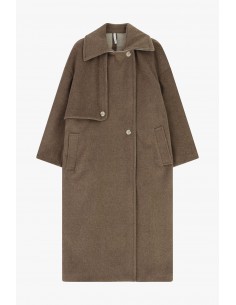 Imperial Femme Manteau long beige et tabac Imperial Femme Manteau long beige et tabac