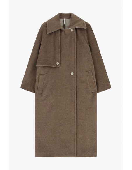 Imperial Femme Manteau long beige et tabac