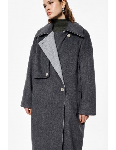 Imperial Femme Manteau long anthracite et gris
