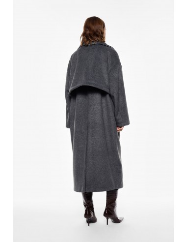 Imperial Femme Manteau long anthracite et gris