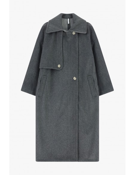 Imperial Femme Manteau long anthracite et gris