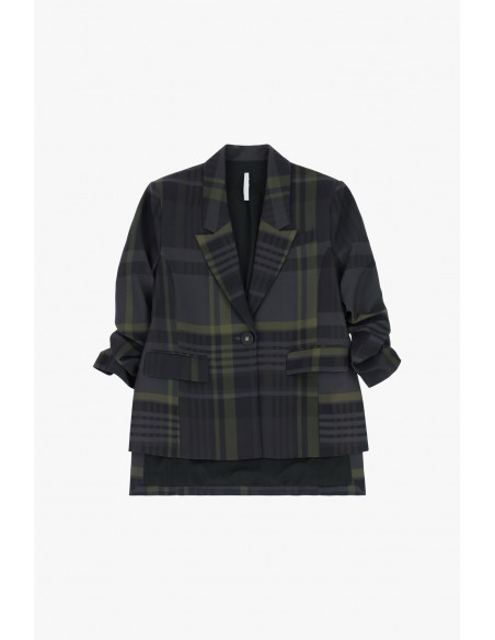 Imperial Femme blazer asymetrique anthracite et kaki