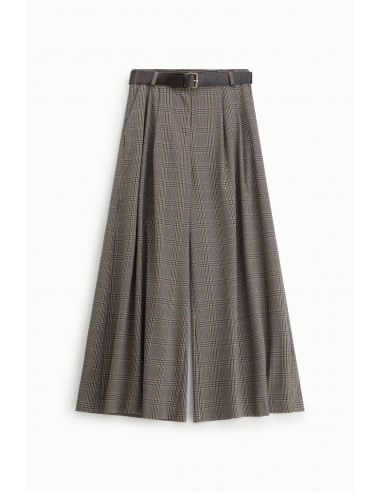 Imperial Femme pantalon Palazzo à carreaux beige Imperial Femme pantalon Palazzo à carreaux beige
