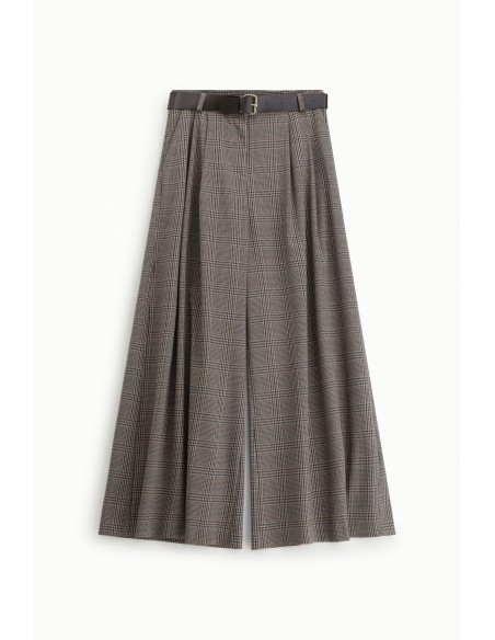 Imperial Femme pantalon Palazzo à carreaux beige Imperial Femme pantalon Palazzo à carreaux beige