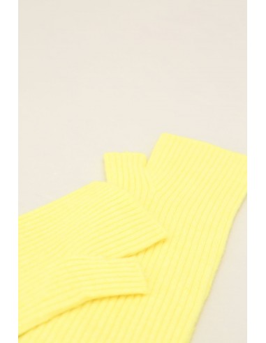 Imperial Fashion, mitaine en maille chaussette coloris jaune vif Imperial Fashion, mitaine en maille chaussette coloris jaune vif