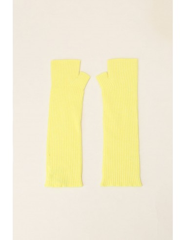 Imperial Fashion, mitaine en maille chaussette coloris jaune vif Imperial Fashion, mitaine en maille chaussette coloris jaune vif
