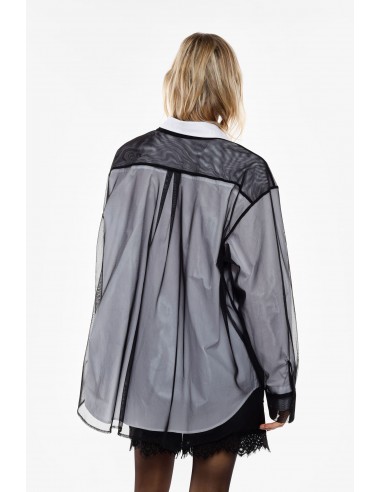 Imperial Femme chemisier blanc et tulle noir