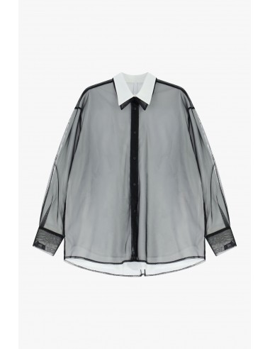 Imperial Femme chemisier blanc et tulle noir