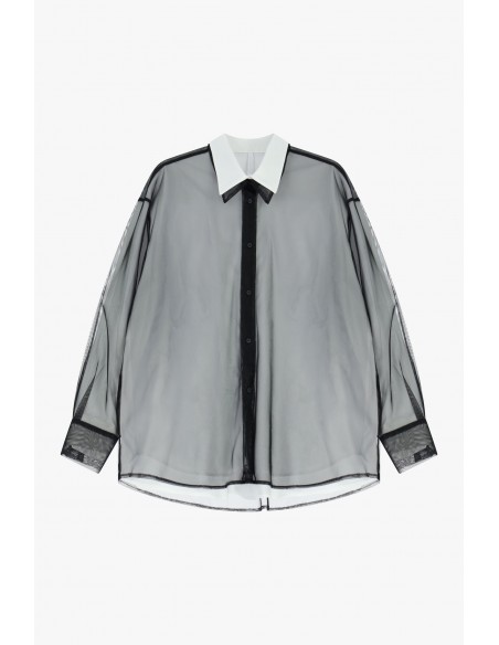 Imperial Femme chemisier blanc et tulle noir