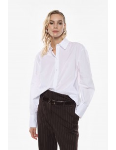 Imperial femme chemisier blanc detail au dos Imperial femme chemisier blanc detail au dos