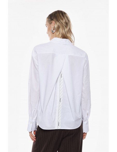 Imperial femme chemisier blanc detail au dos Imperial femme chemisier blanc detail au dos